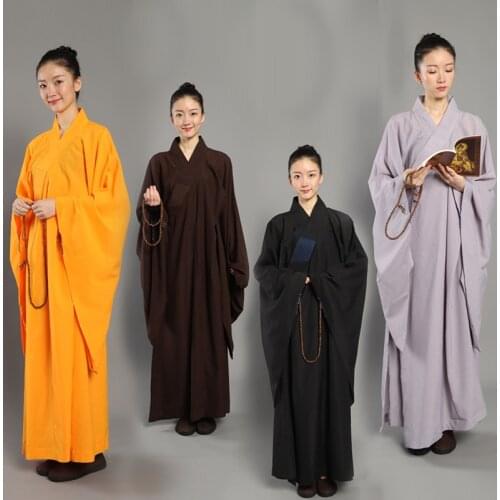 Chinese Traditional Clothings for Monk Costume Monk Robe Buddhist Clothing Meditation Zen Shaolin Hanfu Taoism Tibetan Clothes