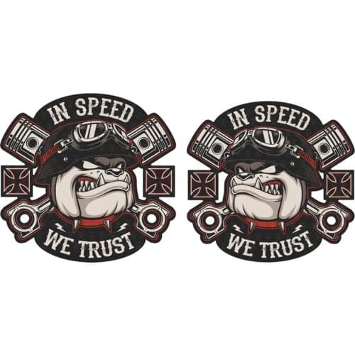 Cool Old School Biker In Speed We Trust Badge Brand Car Sticker Decal Decor Motorcycle Off-road Laptop High Quality Waterproof