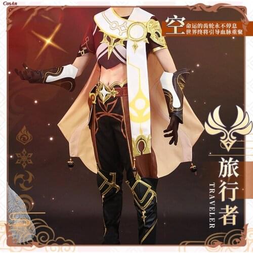 Game Genshin Impact Aether Cosplay Costume Traveler Kong Fashion Lovely Uniform Female Activity Party Role Play Clothing S-XL