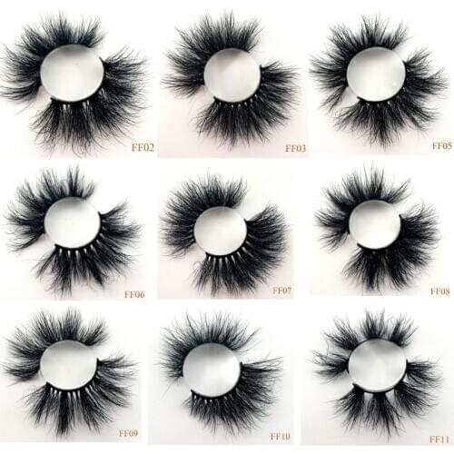 Makeup 25mm Mink Lashes False Eyelashes 5D Mink Lashes Dramatic Full Strip Lashes 3D Mink Eyelashes Extension Cruelty Free Mink