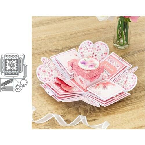 Surprise Gift Box Metal Cutting Dies for Scrapbooking Handmade Tools Mold Cut Stencil New 2021 DIY Card Make Mould Model Craft