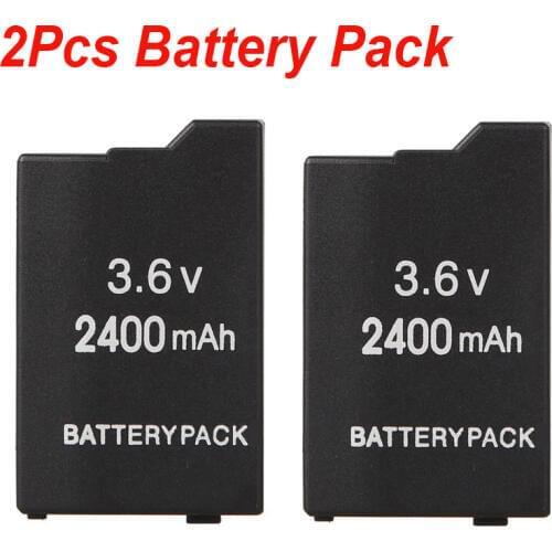 2Pcs 2400mAH Replacement Battery for Sony PlayStation PSP 2000 PSP 3000 PSP2000 PSP3000 Portable Batteries Bateria