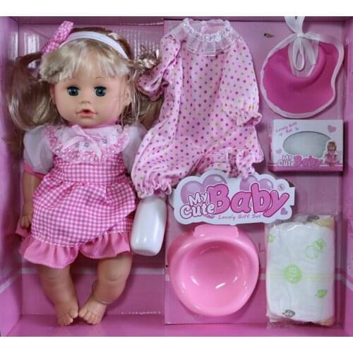 [New] 32cm Blinking Feeding Drinking water pee and speak girl doll talking newborn doll model Soft Reborn Baby Dolls girl gift