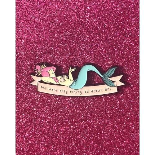 Novelty Mermaid Lapel Pin for Bag Hat Accessory