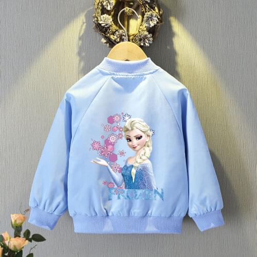 Autumn Childrens Clothing Frozen Elsa Princess Jacket Coats for Girls Casual Toddler Childrens Outwear Teen Windbreaker Tops