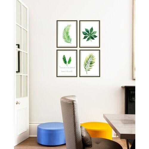 Nordic Plant Photo Frame Wall Sticker for Sofa TV Bedroom Wall Art Decals DIY Vinyl Self-adhesive Wallpaper Removable Home Decor