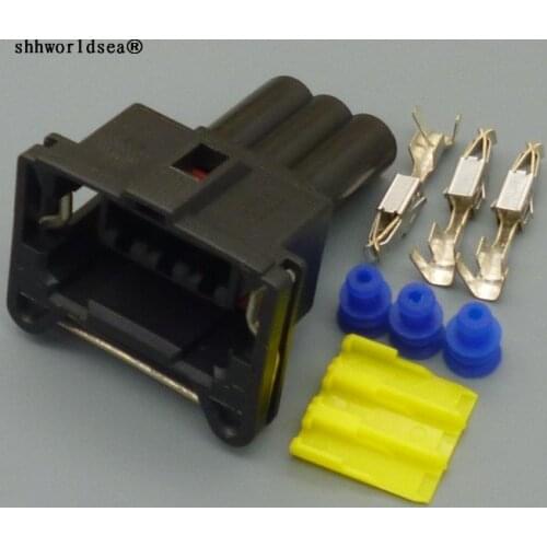 Shhworldsea 3 Pin Jacket Sensor Connector Automotive Waterproof Connector with Terminal DJ7033C-3.5-21