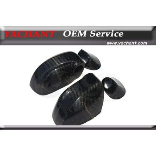 Car-Styling Carbon Fiber Whole Side Mirror Frame Kit RHD Fit For 2008-2014 Skyline R35 GTR CBA DBA Side Mirror Cover with Base