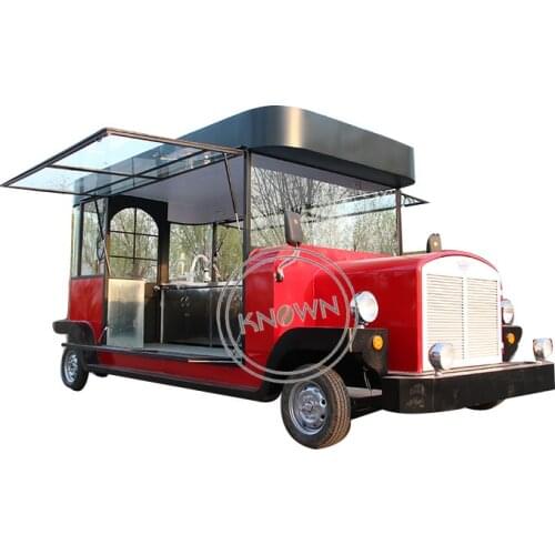 5M Length Street Fast Food Truck Electric Hot Dog Fod Cart Van Ice Cream Mobile Kitchen Kiosk