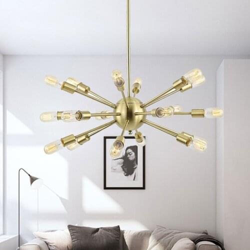 Sputnik Mid Century vintage Modern industrial iron pendant lamp lighting Loft light fixture