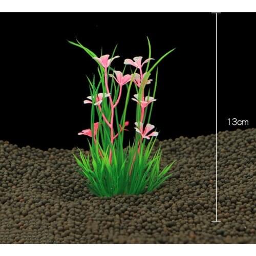1pc 2020 New 13cm Underwater Artificial Aquatic Plant Ornaments for Aquarium Fish Tank Green Water Grass Landscape Decoration