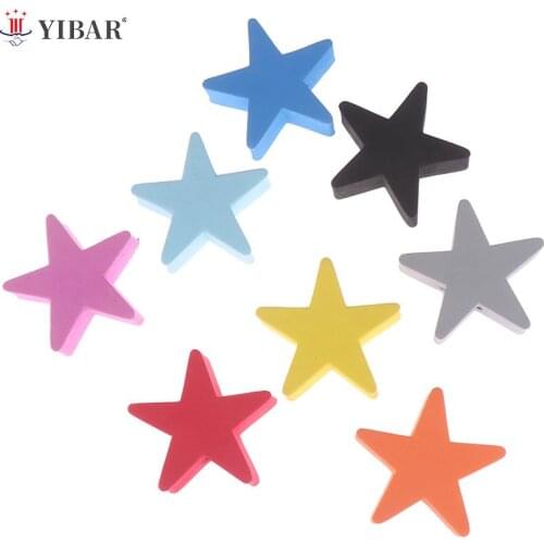 1Pc Colorful five-pointed Star Car Antenna Pen Topper Aerial EVA Ball Decor Random Color