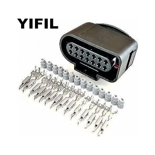 2/4/10pcs/lot 14 Pin/Way 1.5mm Female Transmission Valve Plug Connector With Terminal For Volkswagen Audi Skoda VAG 6X0973717