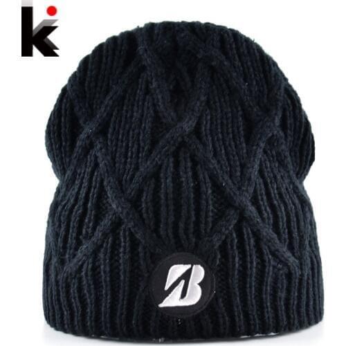 2018 Winter Hats For Men Knitted Skullies Beanies Women Add Velvet Warm Bonnet Caps Boys Outdoors Unisex Chapeu Masculino Gorros