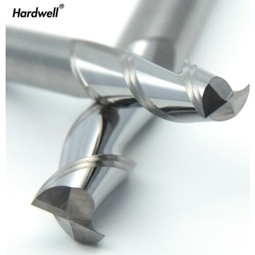 2PCS-Free shipping HRC55 2 Flutes solid carbide Milling cutter for Aluminum CNC Tools Solid Carbide flat End mills Router bits