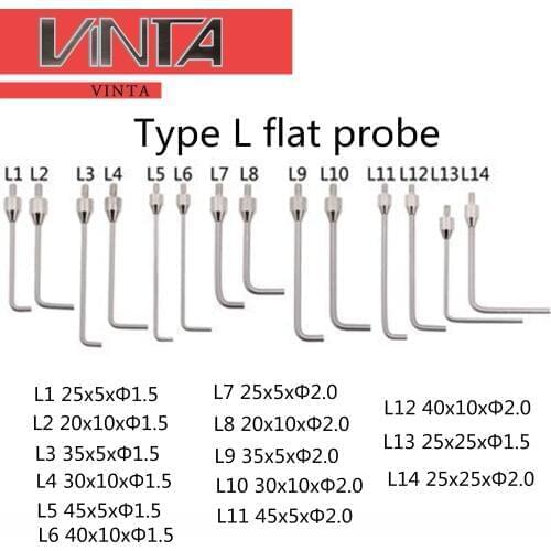 Free shipping 3-10pcs CNC Probe Type L Thread M2.5 CMM Measuring Tip Flat Needle for Level Dial Indicator Height Gauge Pin Sonde
