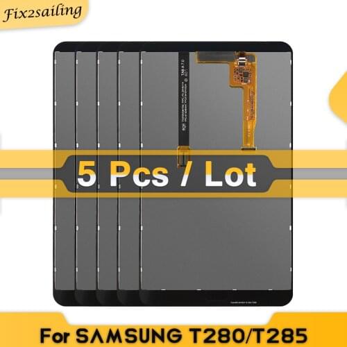 5 PCS/Lots 100%Tested LCD For Samsung Galaxy Tab A T280 T285 SM-T285 SM-T280 LCD Display Touch Screen Replacement For T280 T285