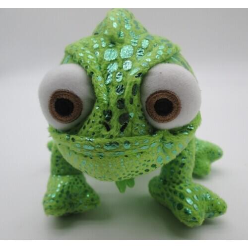 5PCS Authentic DISNEY Tangled "Pascal" Chameleon Metallic Green Plush Doll 18CM
