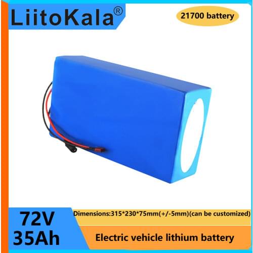 LiitoKala 72V 35Ah battery 72V electric bicycle battery 72V 2000W electric scooter battery 72V lithium battery pack with 30A BMS