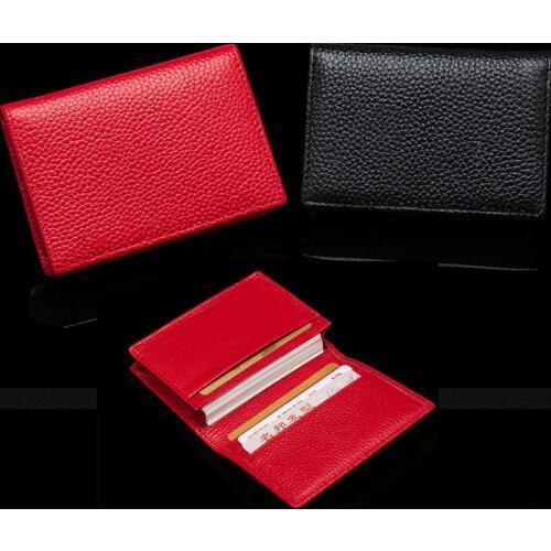 100% Genuine Leather Business Name Card Case Horizontal Card ID holder Cross Crocodile Saffiano Bank Card Cover Custom name logo