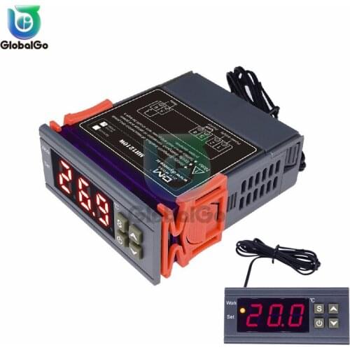 MH1210W DC 9-72V AC90-250V Digital Temperature Controller Incubator Thermostat Regulator Control -50~110 Degree Sensor Pyrometer