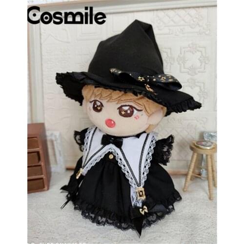 Cosmile Black Magic Outfit Idol Star Clothes Costume Hat Cosplay Fit For 15cm Doll Toy Cute Xmas Gift XMQ C