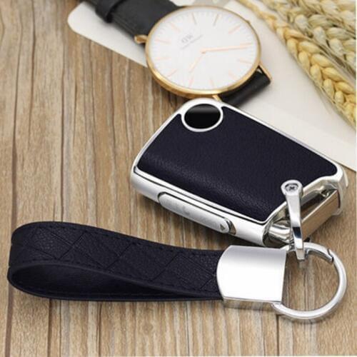 Leather car key case cover For Volkswagen Golf 7 Tiguan L Lamando 2019 Bora TAYRON Tharu TPU shell with Anti-lost device