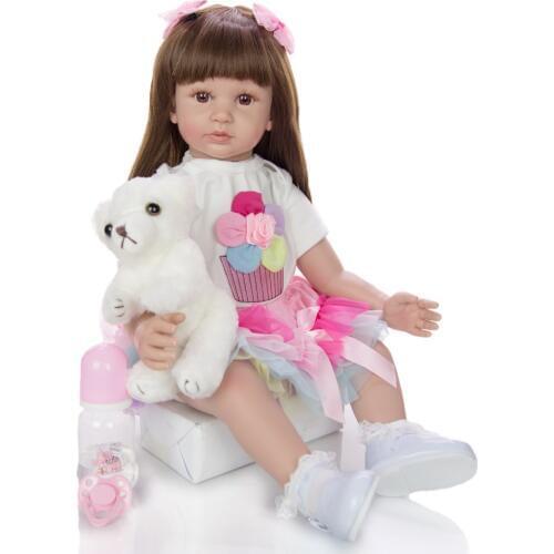 NPKCOLLECTION Doll Reborn babies 24"60cm Silicone Reborn Baby Doll Toys Toddler Girl princess bebe reborn doll gift