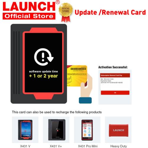 LAUNCH Official Store Pin card software update card support for 12 V Gasoline&Diesel for X431 V/V+/PRO/Pro Mini/Diagun IV