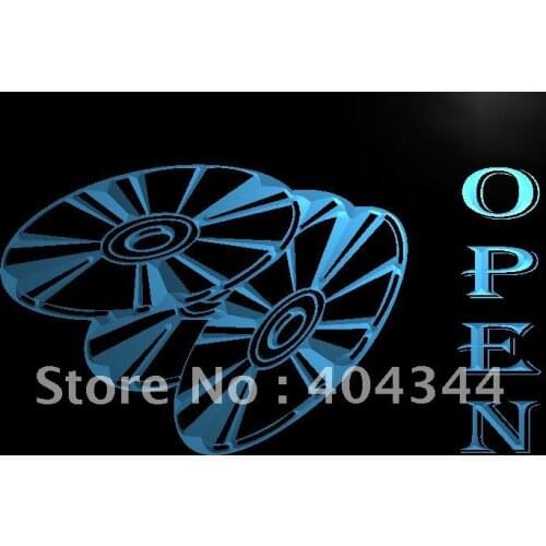 LB143- OPEN DVD Blu Ray Movie Disc Light Sign home decor crafts