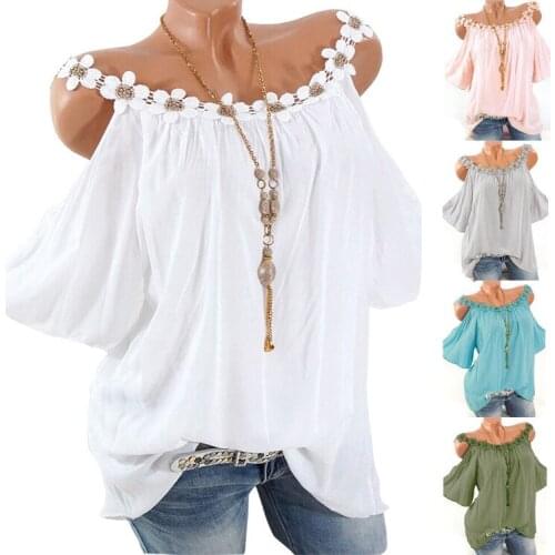 LCSKEREAL Off Shoulder Blouses