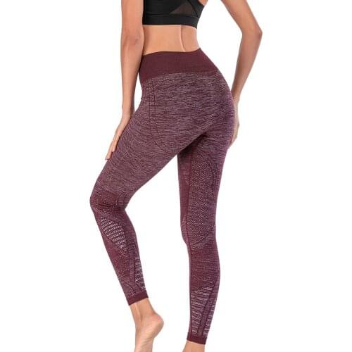 High Waist Fitness Gym Leggings Women Seamless Energy Tights Workout Running Activewear Yoga Pants Hollow Sports Training Wear