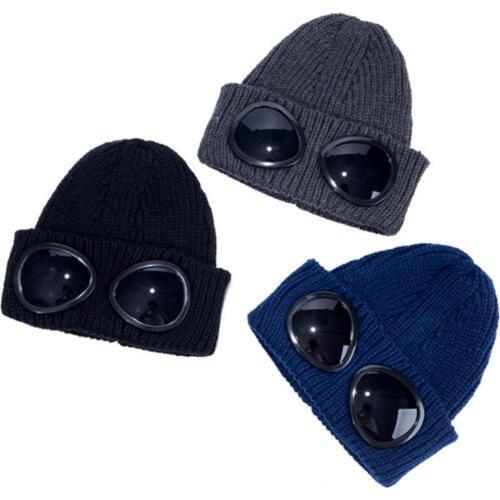 Pilot Glasses Solid Beanie Winter Hats For Men Women Ladies Cuffed Skull Caps Knitted Hip Hop Harajuku Casual Skullies Outdoor