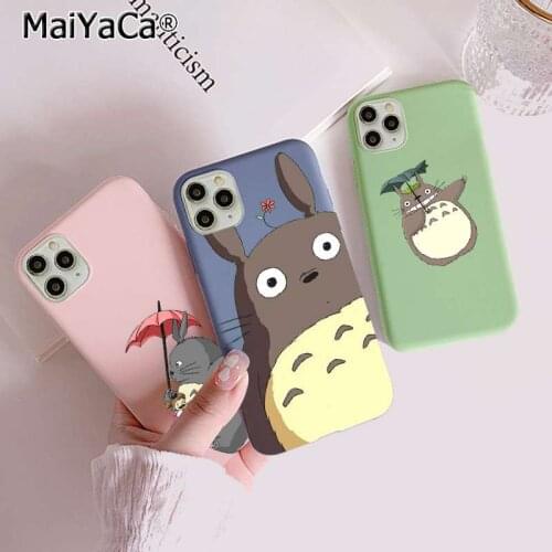 MaiYaCa dropshipping mobile Cartoon Totoro phone cases for iPhone 12 mini 11 12 Pro Max X XS XR 8 7 6 6s Plus mobile Cover
