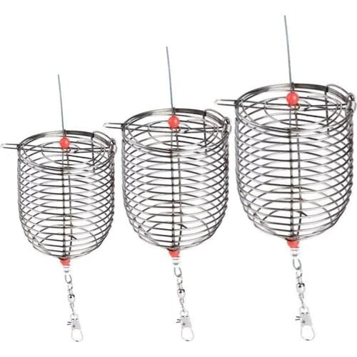 Metal Wire Lure Conical Bait Cage Basket Feeder Holder for Method Feeder Mould Thrower Carp Fishing Gear Tackle