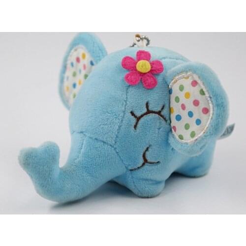 Middle 10/14cm Cute Elephant Stuffed Animal Plush Toy Small Kids Key chain toys dolls Ragdoll pendant wedding birthday gift