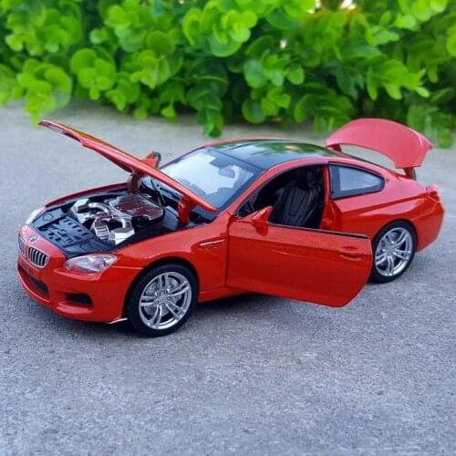 1:32 BMW M6 Coupe Alloy Car Model Diecast & Toy Vehicle Metal Toy Car Model Collection Sound Light Simulation Childrens Toy Gift