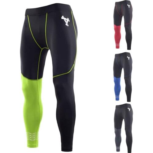 Men Compression Tight Leggings Running Sports Male Gym Fitness Jogging Pants Quick Dry Trousers Workout Training Yoga Bottoms