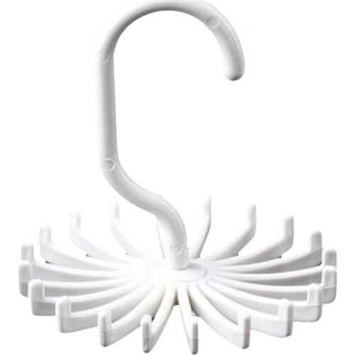 Shawl Necktie Scarf Organizer Rotating Neck Holds Adjustable Tie Rack Hanger