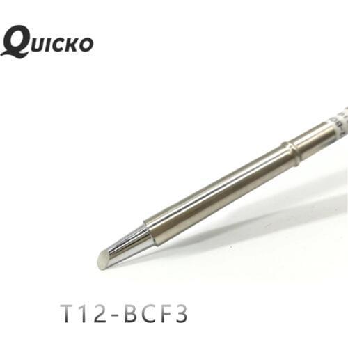 QUICKO T12-BCF3 Electronic Tips Welding Tools solder iron for FX907/9501 Handle LED&OLED soldering station 7s melt tin