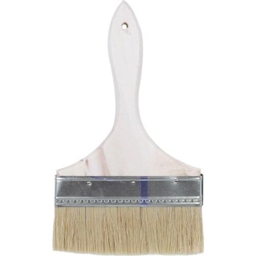 6" Wide Bristle Hair Wooden Handle Paint Brush Wall Painting Tool