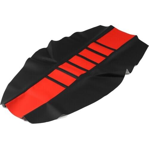 Motorcycles Seat Cover Dirt Bike Off-road Gripper Soft Leather Striped Design Leather + Vinyl Material Wear Resistant Dust-proof