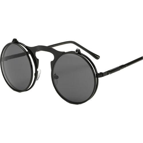 VINTAGE women STEAMPUNK SUNGLASSES round female steam punk OCULOS de sol ladies Men Retro SUN GLASSES sunglasses for women