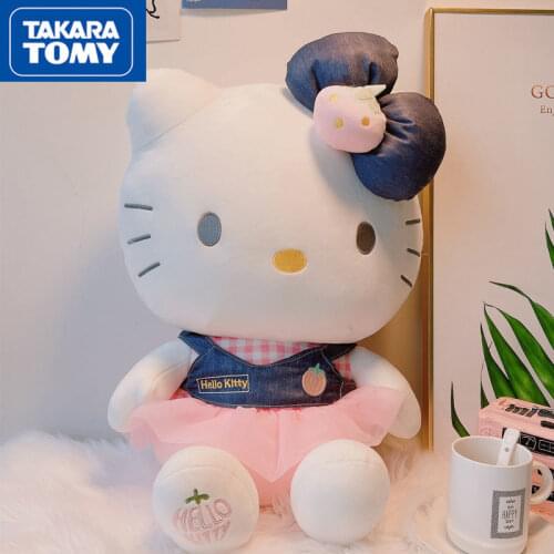 TAKARA TOMY Fashion Plush Material Cute Cartoon Hello Kitty Toy Simple Child Doll Doll