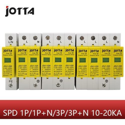 SPD 1P/1P+N/3P/3P+N 10-20KA D type ~385VAC House Surge Protector Protective Low-voltage Arrester Device