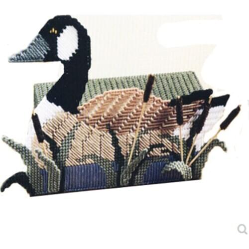 1 set, 5D hand-made DIY material bag living room three-dimensional wool cross-stitch rectangular pumping paper teal tissue box