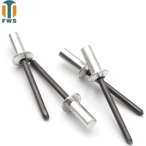 10 PCS M3/M3.2 DIN EN ISO 15973 GB /T 12615.1 Aluminum Steel Closed End Blind Rivets With Break Pull Mandrel Protruding Head