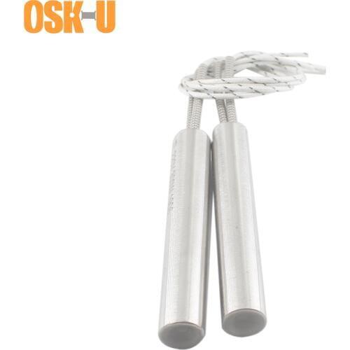 2PCS 16mm Tube Diameter Cartridge Heater Element Stainless Steel Electric Heating Pipe for Core Shooter 250W/450W/600W