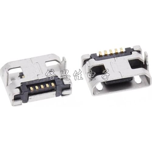 30pcs/Micro USB Socket / Female seat Micro 5p pins 7.2MM Flat mouth USB Interface