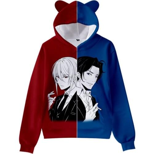 Anime Moriarty The Patriot 3D Fashion Streetwear Kids Cat Ear Hoodies Sweatshirt Sexy Women Cute Stylish Crop Top Kawaii Clothes